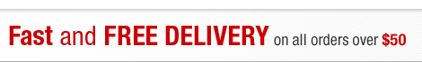 Fast and Free Delivery on all orders over $50