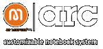 Arc customizable notebook system