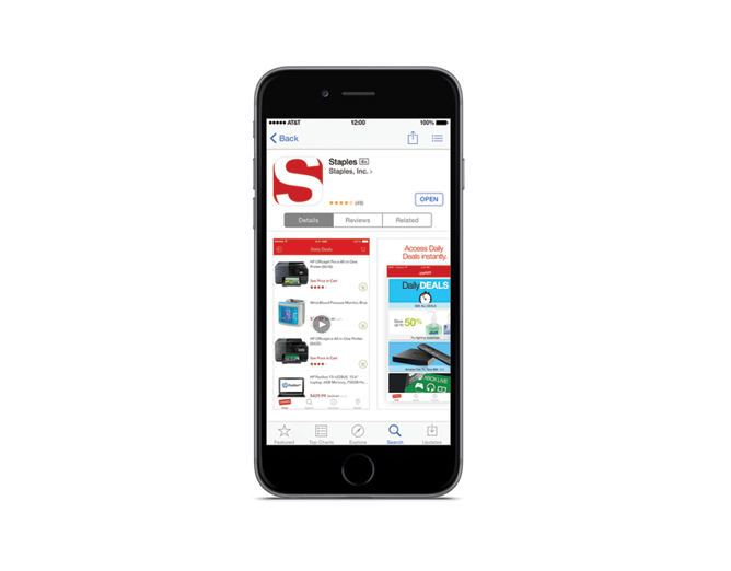 Staples Mobile App for iPhone or Android
