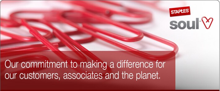 Staples Soul is our commitment to making a difference - for our customers, associates, and the planet.