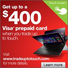 Get Up to a $400 Visa Prepaid Card When You Trade Up to Touch