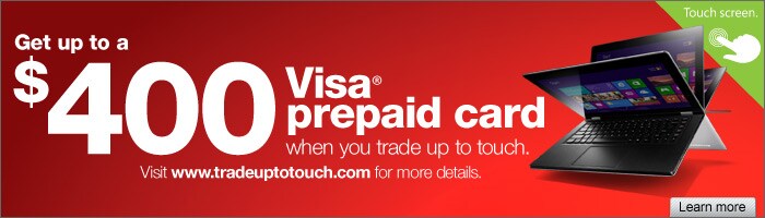 Get Up to a $400 Visa Prepaid Card When You Trade Up to Touch
