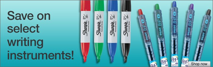 Save on select writing instruments!