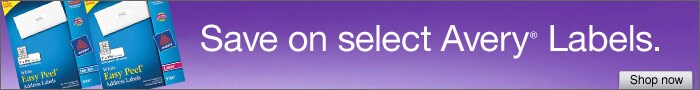 Save with EZ Rebate on Avery Clear Labels