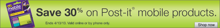 30% off post it mobile