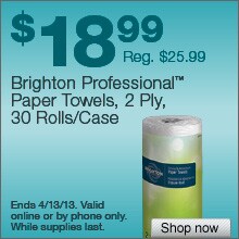 Deal on Brighton Professional Paper Towels, 30 Rolls/Case – Only 64 cents per roll