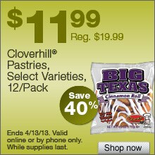 Deal on Cloverhill Pastries, Select Varities – Save 40%
