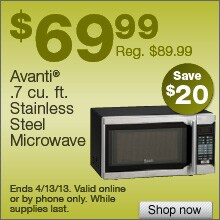 Deal on Avanit .7 cu. ft. Stainless Steel Microwave – Save $20