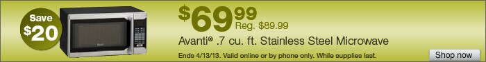 Deal on Avanit .7 cu. ft. Stainless Steel Microwave – Save $20
