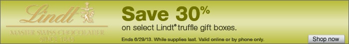 Deal on select Lindt Chocolate Gift Boxes – Save30%!