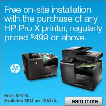 Free printer setup with the purchase of any hp officejet pro x series printer