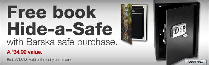 Free Barska Book Safe with Purchase