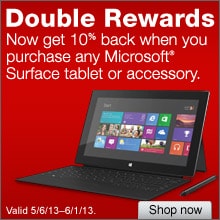 Double Rewards: Now Get 10% Back When You Purchase Any Microsoft Surface Tablet or Accessory