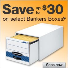 Save up to $30 on select Bankers Box