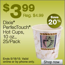 Deal on Dixie PerfecTouch Hot Cups, 10 oz., 25/Pack – Save 20%!