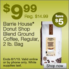 Deal on Barrie House Donut Shop Blend Ground Coffee, 2 lb. Bag – Save $5