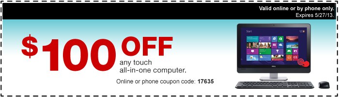 $100 off any touch all-in-one computer