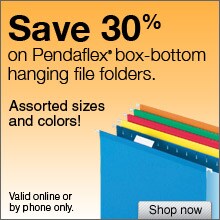 Save 30% instantly on select Penadflex Hanging File Folders