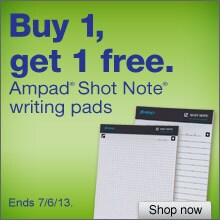 Buy 1, Get 1 Free on Ampad Shot Writing Pads