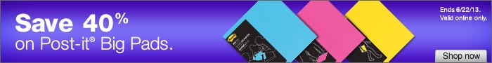 40% Off Post-it BIg Pads