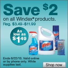 Deal on all Windex products – Save $2