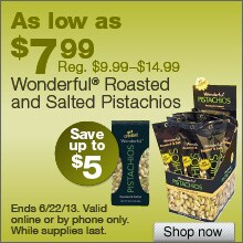 Deal on Wonderful Pistachios – Save up to $5