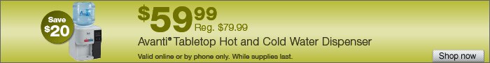 Deal on Avanti Tabletop Hot and Cold Water Dispenser – Save $20