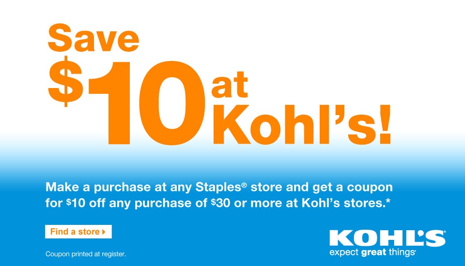 Save 10 at Kohl's