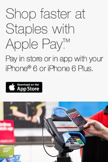 Introducing the new Staples App featuring Apple Pay.