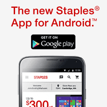 Download the new Staples app for Android phones.