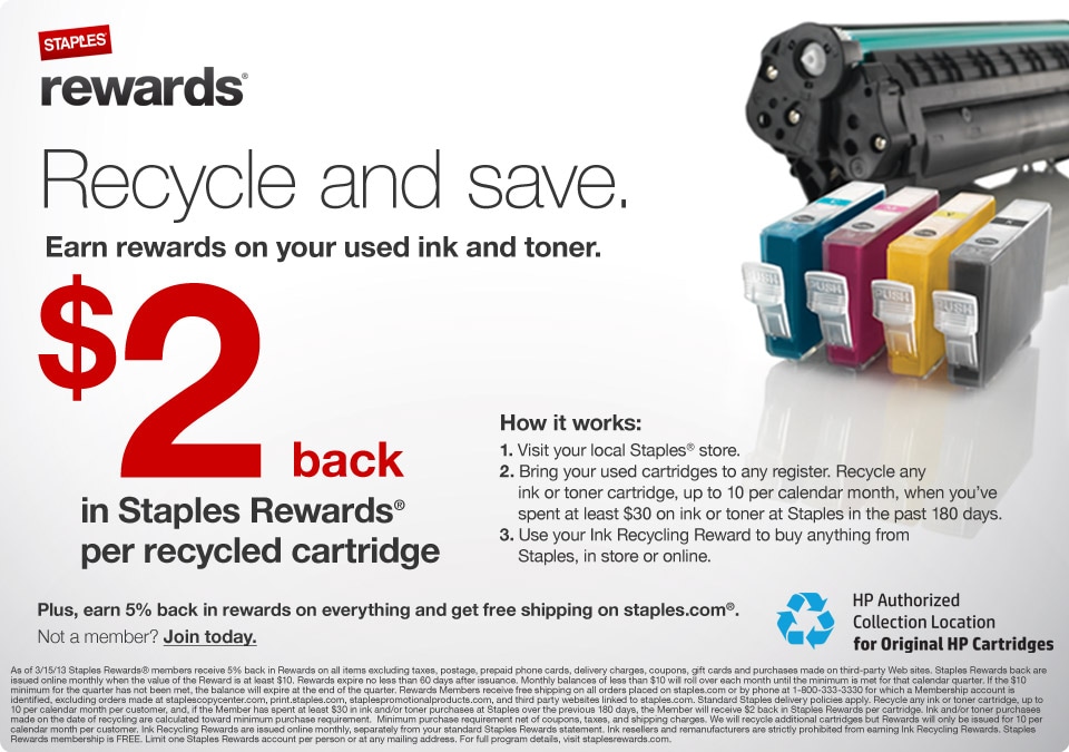 Staples Printer Cartridge Return Program