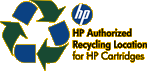 HP authorized recycling location for HP cartridges