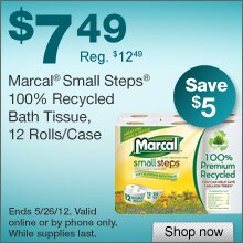 Marcalr Small Stepsr 100% Recycled Bath Tissue Rolls
