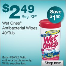 Wet Ones Antibacterial Wipes