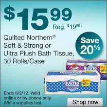 Quilted Northern Bath Tissue, 30 Rolls/Case