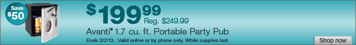 Deal on Avanti Party Pub – Save $50