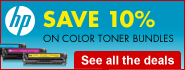 Save 10% on HP color toner bundles