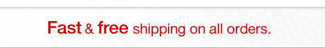 Free shipping on all orders, no minimum