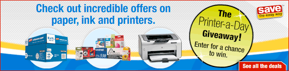 Check out incredible offers on paper ink and printers.
