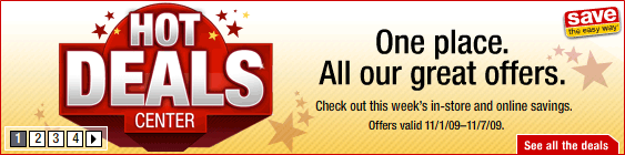 Hot Deals Center.  One Place.  All our great offers.