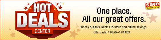 Hot Deals Center.  One Place.  All our great offers.