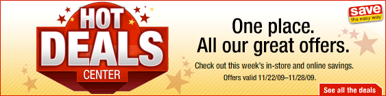 Hot Deals Center.  One place.  All of our great deals.