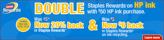 Dobuel rewards on HP ink.