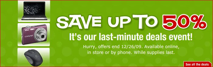 Save up to 50% on last minute deals.