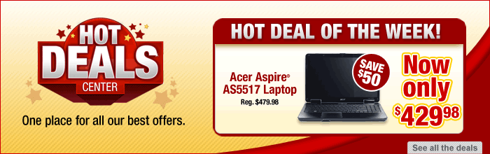 Hot Deals Center.  All our best deals in one place.