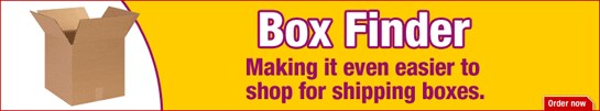 Use our Box Finder to find the right shipping box easily!