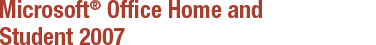 Microsoft Office Home and Student 2007
