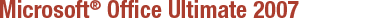 Microsoft Office Ultimate 2007
