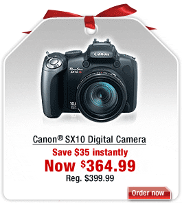 Save on Canon® SX10 Digital Camera. Click here for pricing details.