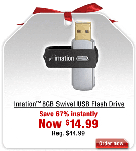 Save on Imation® 8GB Swivel USB Flash Drive. Click here for pricing details.